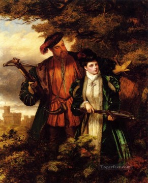 ウィリアム・パウエル・フリス Painting - ヘンリー8世とアン・ブーリン・ディア ヴィクトリア朝の社交場を銃撃 ウィリアム・パウエル・フリス